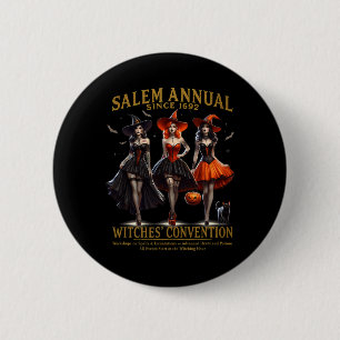 Hexenkongress Halloween Girls Salem Annual S Button