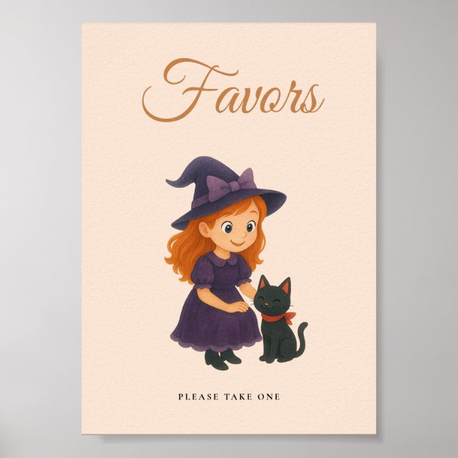 Hexenkorb- und Katzenkarten Geschenke Tafelschildk Poster (Vorne)
