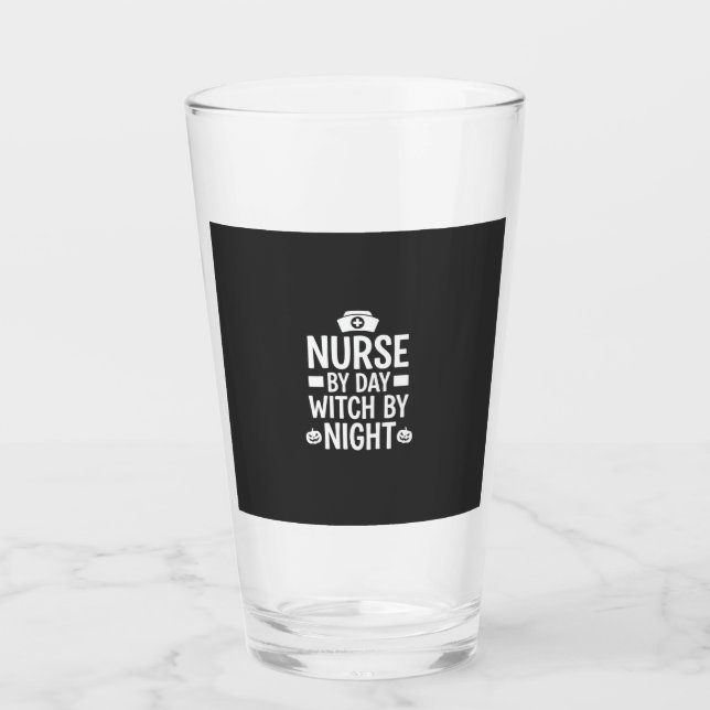 Hexenkrankenschwester Halloween-Vektordesign_1 Glas (Vorderseite)