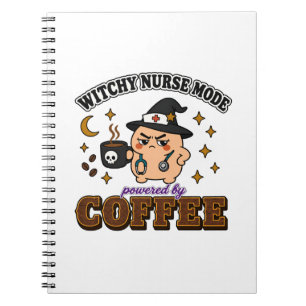 Hexenkrankenschwester-Modus-von-Kaffee-angespornt- Notizblock