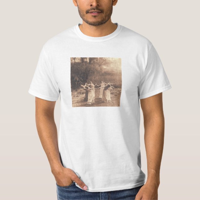 Hexenkreis Vintag tanzende Frauen T-Shirt (Vorderseite)