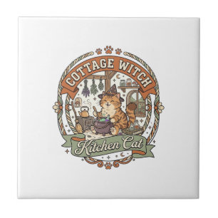 Hexenküche Cottage Witch Küche Katze Cottage Witch Fliese