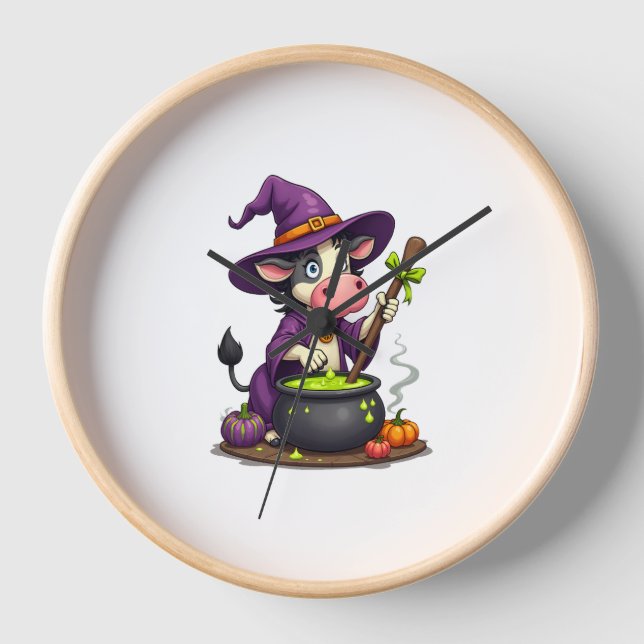 Hexenkuh Cauldron Brew Uhr (Vorderseite)