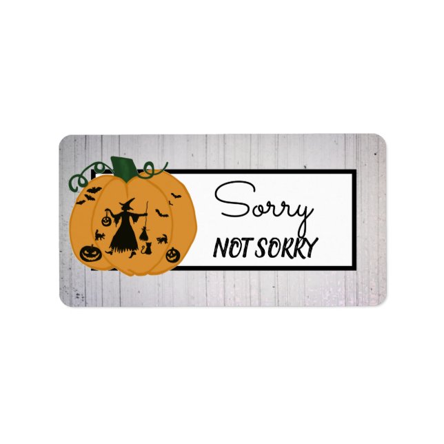 Hexenkürbis Adressaufkleber (Vorne)