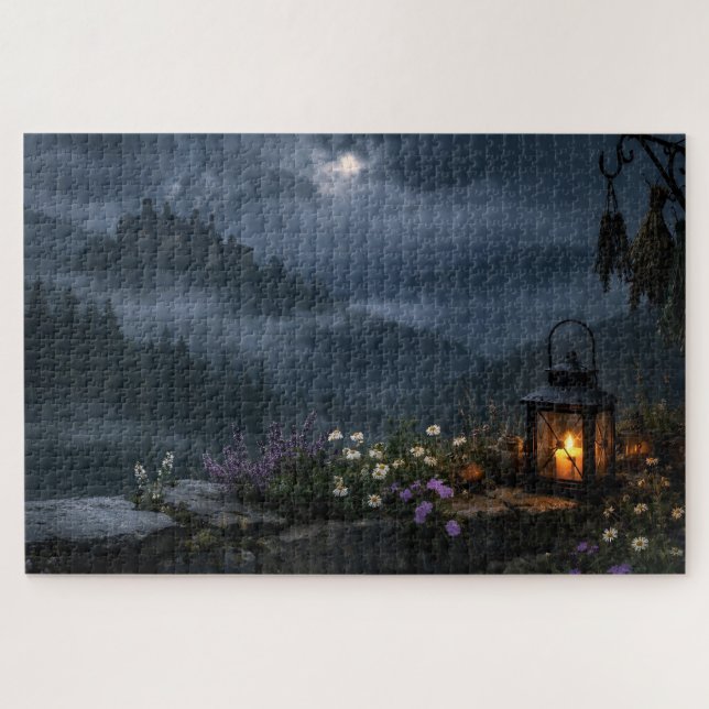 Hexenlaternen-Mondblick-Puzzle (Horizontal)
