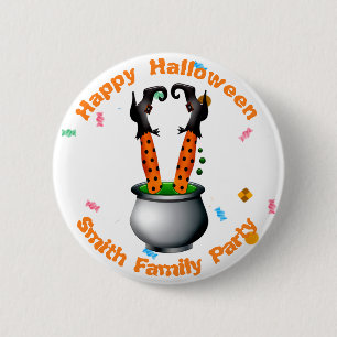 Hexenleder & Bräune in Orange & Black Button