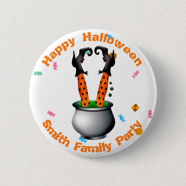 Hexenleder & Bräune in Orange & Black Button (Vorderseite)
