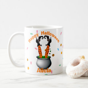 Hexenleder & Bräune in Orange & Black Kaffeetasse