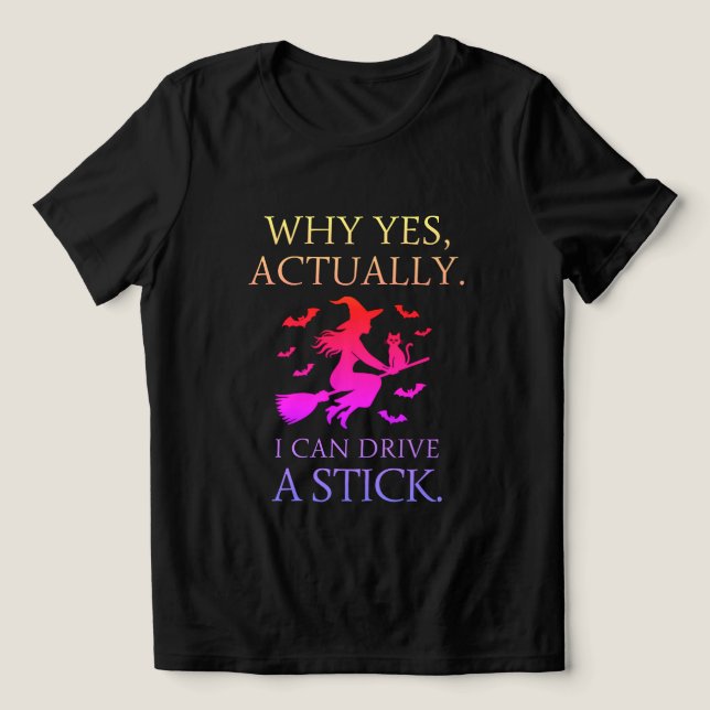 Hexenmeister Funny Womens Halloween-Party Tri-Blend Shirt (Design Vorderseite)