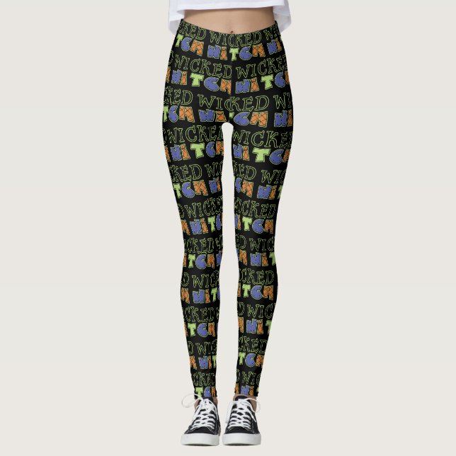 Hexenmeister Halloween-Leggings Leggings (Vorderseite)