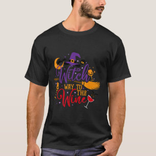 Hexenmeister zum WeinHalloween-Trinken für Wicca T-Shirt