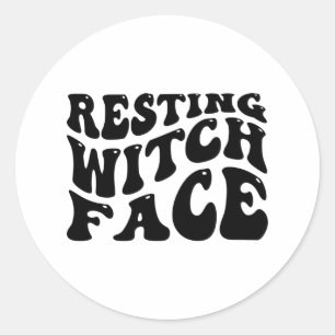 Hexenmeisterschaft an Halloween-Spooky-Beängstigen Runder Aufkleber