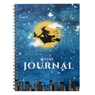 Hexenmondlicht-liniertes Journal-Spiralheft Notizblock