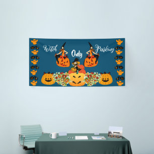Hexenparkplatz nur Halloween-Jack OLantern Spooky Banner