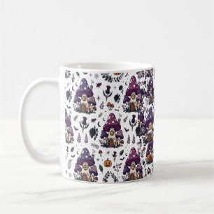 Hexenpilz-Häuschen-Halloween-Muster Kaffeetasse