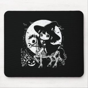 Hexenreitpferd Skelett Niedliches Spooky Halloween Mousepad