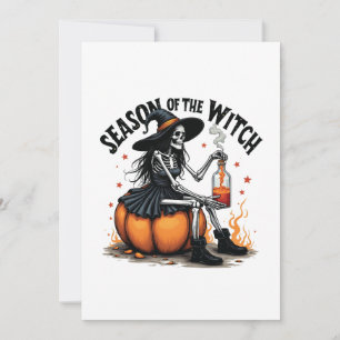 Hexensaison Grusel Halloween Hexe  Einladung