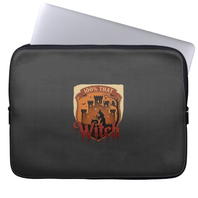 Hexenschloss Kessel Eule Fledermäuse_1 Laptopschutzhülle (Vorderseite)