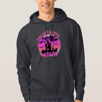 Hexenschloss - Retro Sonnenuntergang Halloween Hoodie