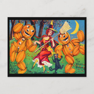 Hexentanz Halloween Postkarte