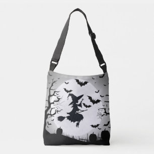 Hexentasche, gotische Halloween-Tasche Tragetaschen Mit Langen Trägern