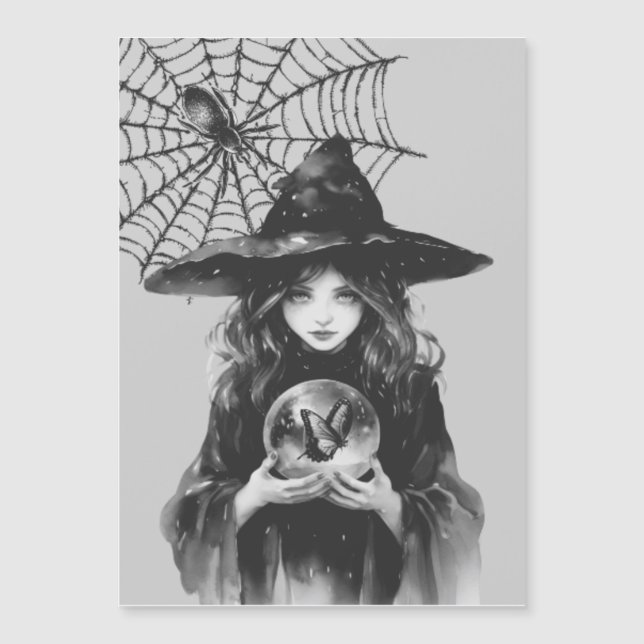 Hexentasche Magneteinladung (Vorderseite)