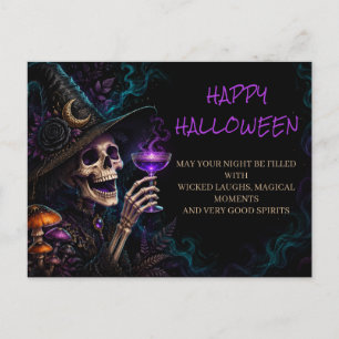 Hexentrank & Boo ze Gothic Halloween Cocktail Postkarte