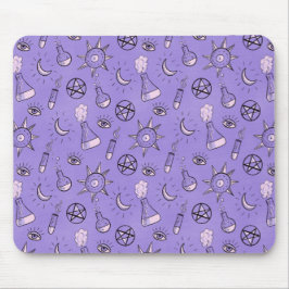 Hexentränke Lila Alchemy-Muster Mousepad