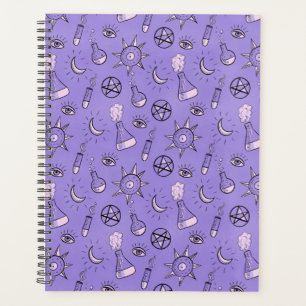 Hexentränke Lila Alchemy Pattern Halloween Planer