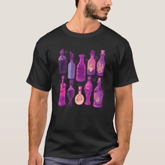 Hexentränke: Magische Elixiere für Hallowe T-Shirt (Vorderseite)