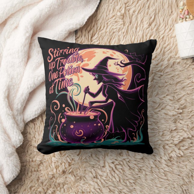 Hexentränke unter Vollmond Kissen (Decke)