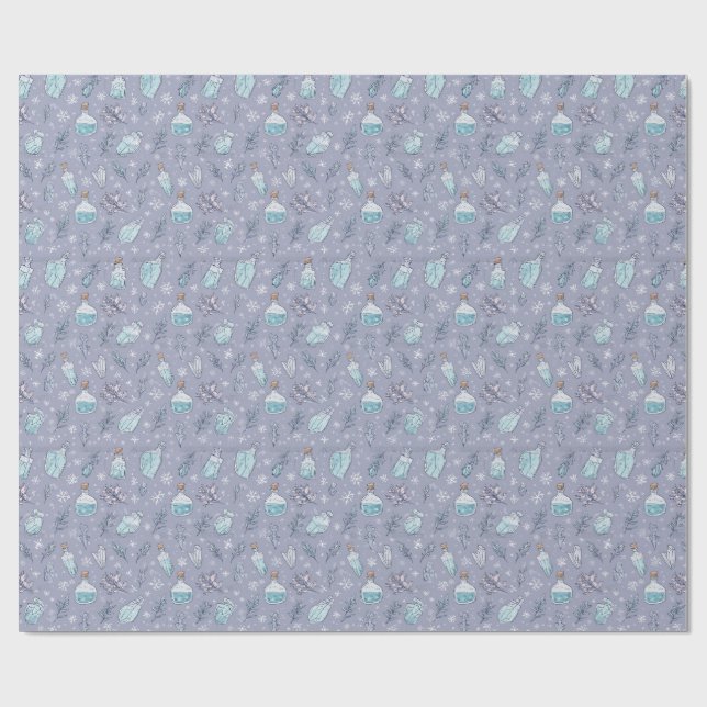 Hexentrankflaschen Geschenkpapier (Flach)