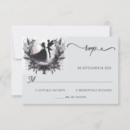 Hexentraum Mystical Stars Moon Wedding RSVP Karte