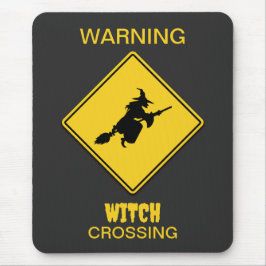 Hexenwarnung Halloween Mousepad