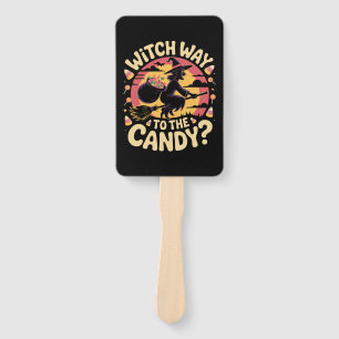 Hexenweg zum Halloween-Süßigkeiten-T-Shirt Fächer