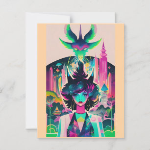 Hexenweg zum Stadtpark? Ken Gage Fantasy Postkarte