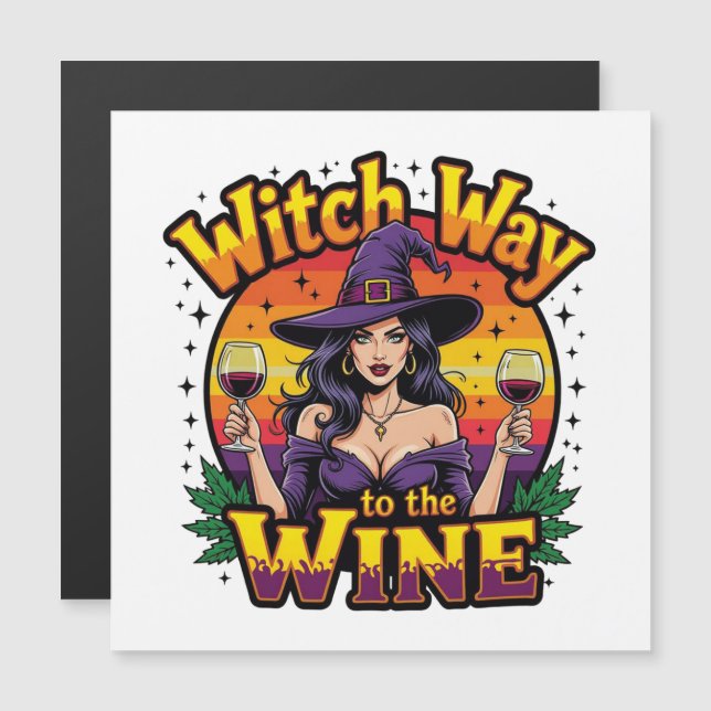 Hexenweg zum Wein Magnetkarte (Vorne/Hinten)
