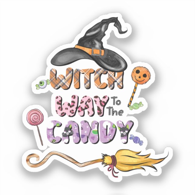Hexenweg zur Candy Aufkleber (Vorderseite)