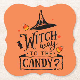 Hexenweg zur Candy Halloween Untersetzer