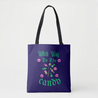 Hexenweg zur Süßigkeit - gruseliges Halloween Tasche