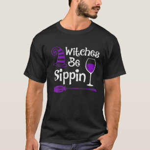 Hexenwein Lover Witze Seifenhalm T-Shirt