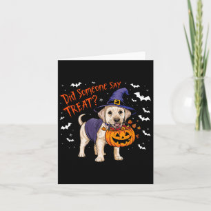 Hexenwelpen Halloween-Leckerei Labrador-Welpe Karte