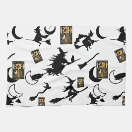 Hexenzauberer Schwarzmeerkatze Geschirrtuch