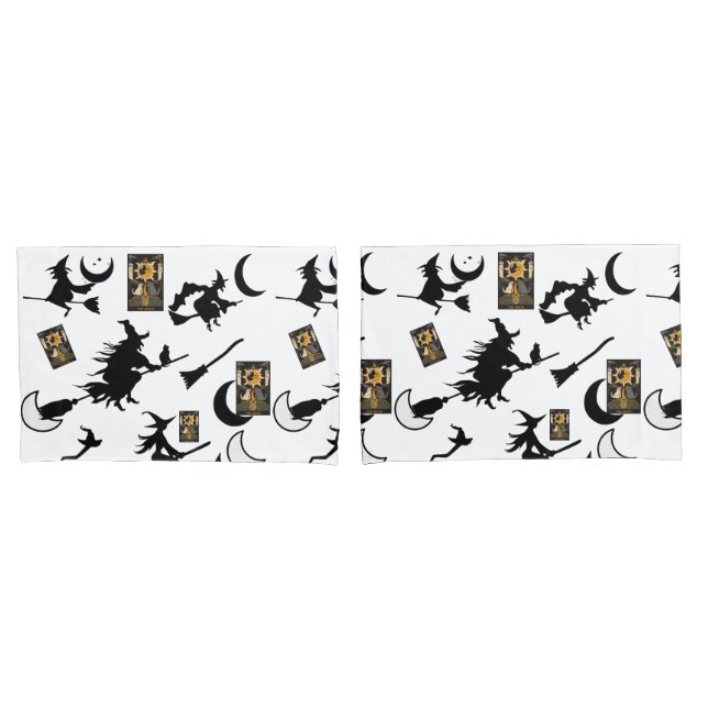 Hexenzauberer Schwarzmeerkatze Kissenbezug (Vorderseite-Set)