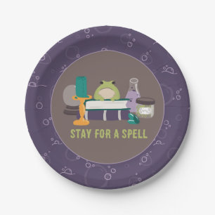 Hexenzauberschuss Halloween Pappteller