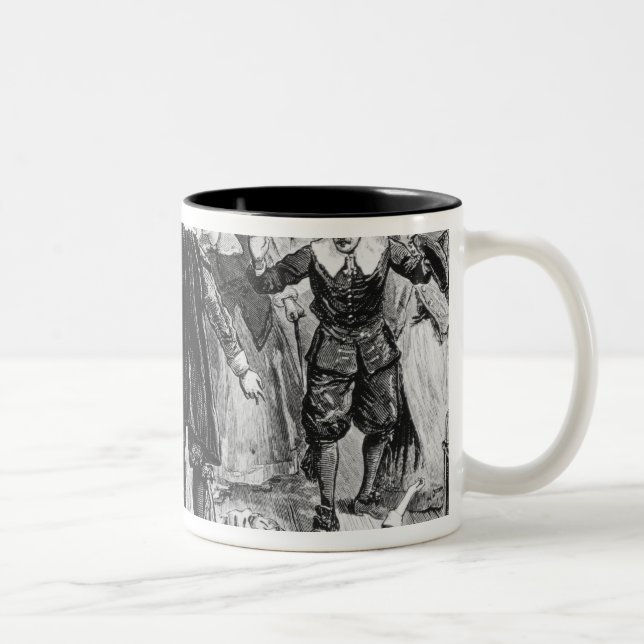 Hexerei an Salem-Dorf Zweifarbige Tasse (Rechts)