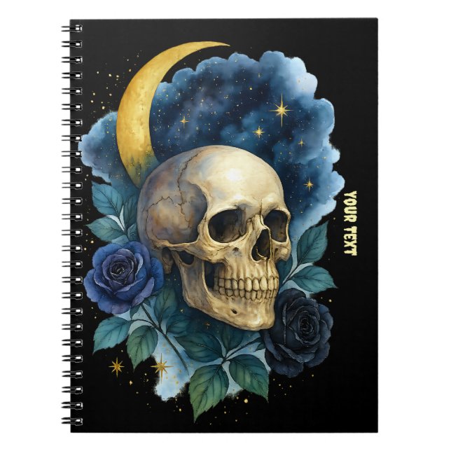 Hexerei Gothic Floral Halloween Creepy Notizblock (Vorderseite)