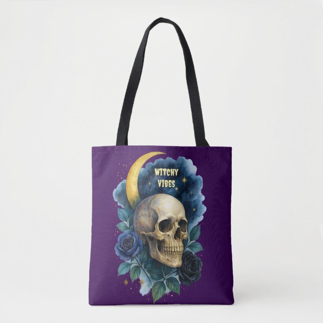Hexerei Gothic Floral Halloween Creepy Tasche (Vorderseite)