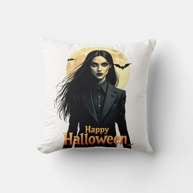 Hexerei Halloween Night Kissen (Vorderseite)