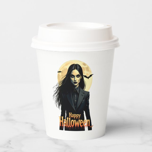 Hexerei Halloween Night Pappbecher (Vorderseite)